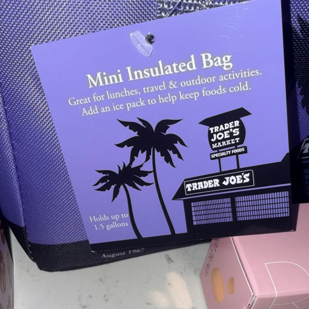 Trader Joe's Bundle - Purple Mini Insulated Lunch Bag with Hand Cream & Lip Mask - Picture 7 of 9